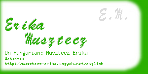 erika musztecz business card